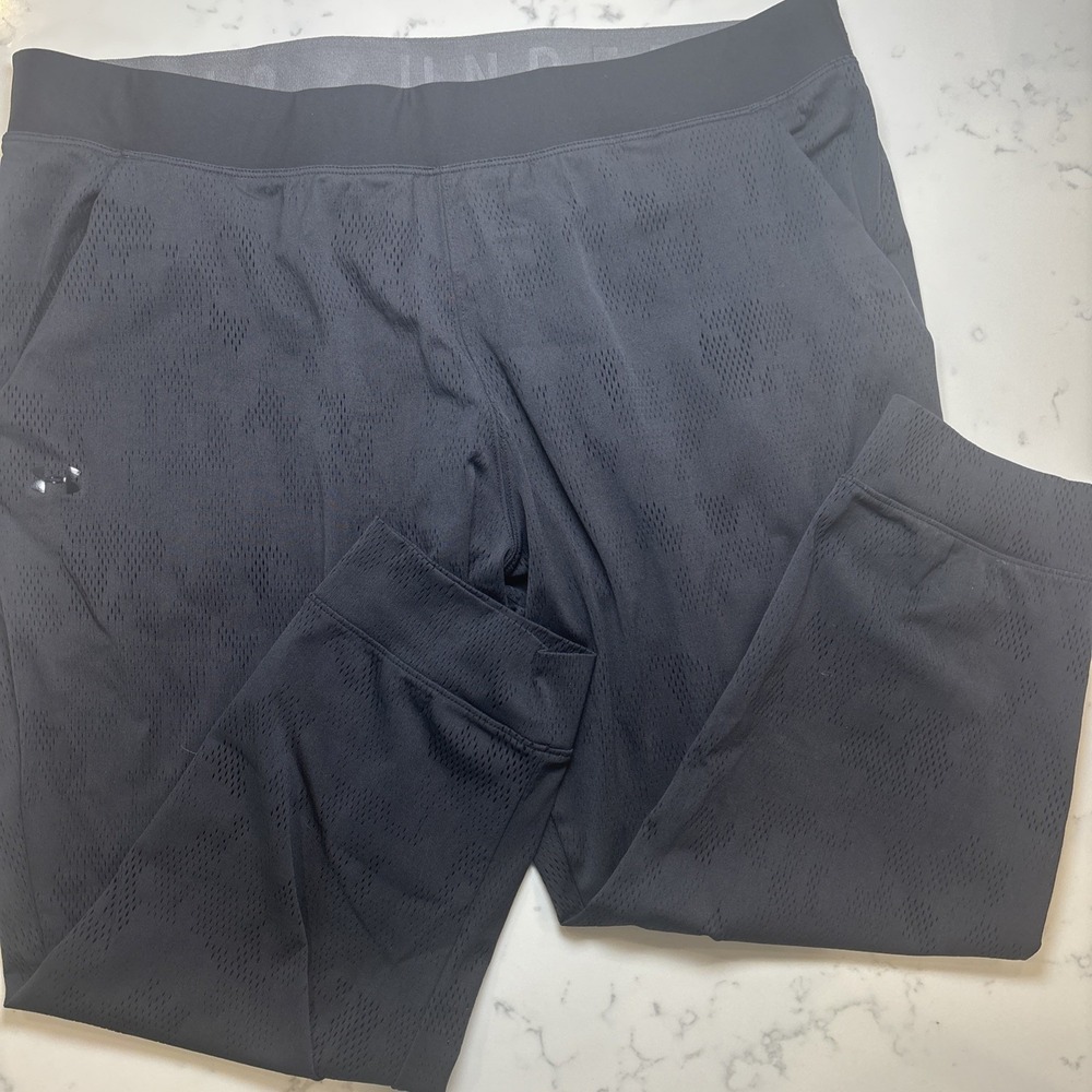 Under Armor Heat‎ Gear Cropped Mesh Pants Built In Compression Shorts Womens XL